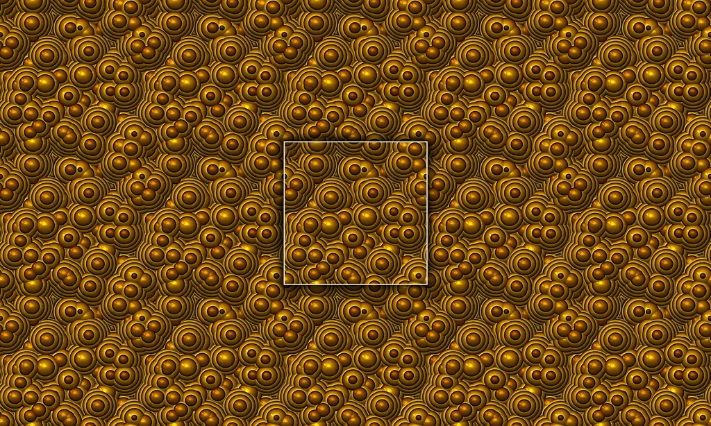 A crowded metallic bubbled seamless tile