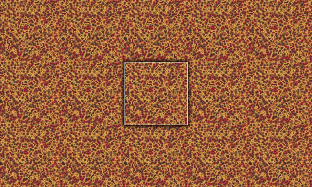A abstract cosmic alien-like bacteria formation tile
