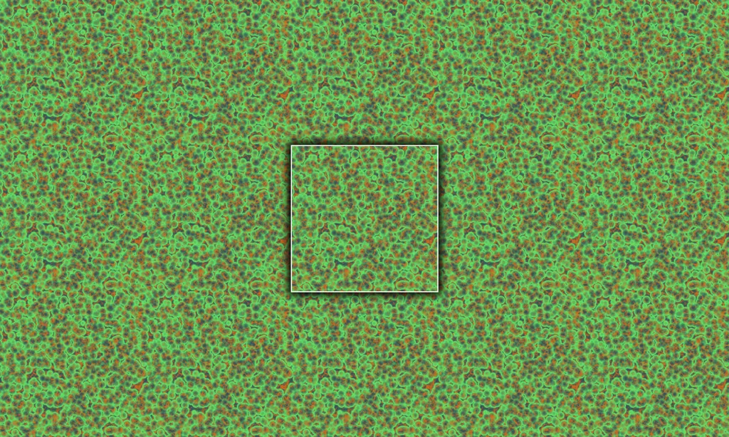 A abstract cosmic alien-like bacteria formation tile