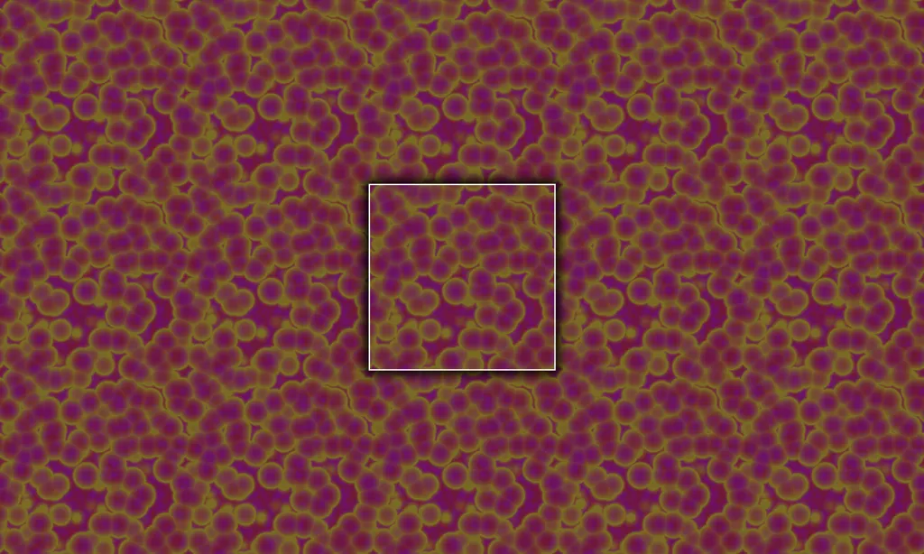 A abstract cosmic alien-like bacteria formation tile