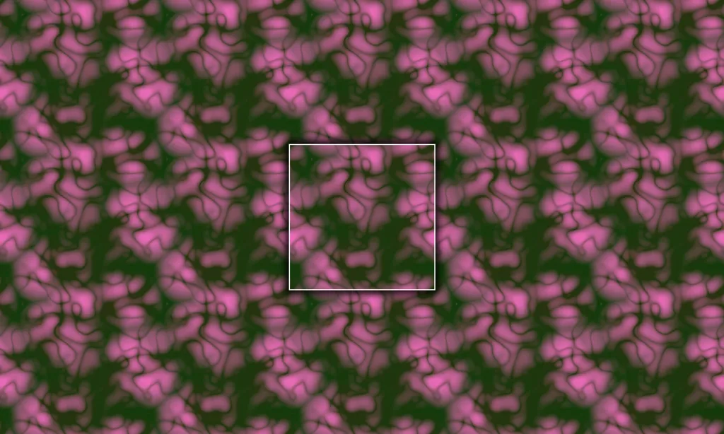 A abstract cosmic alien-like bacteria formation tile