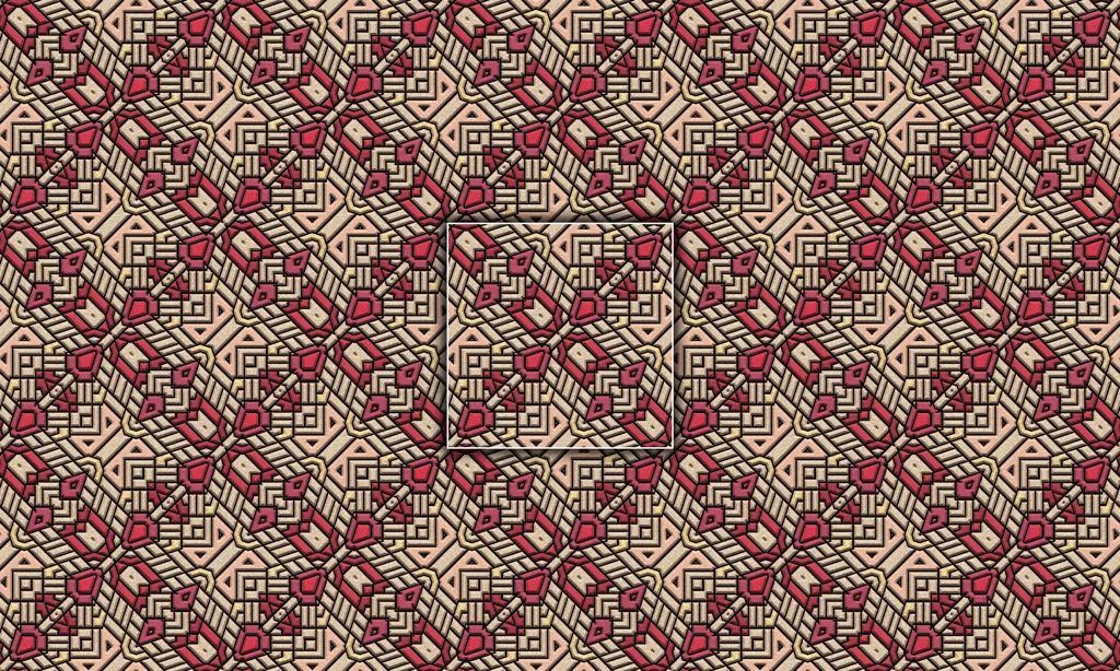 An 3D alien architectural tile