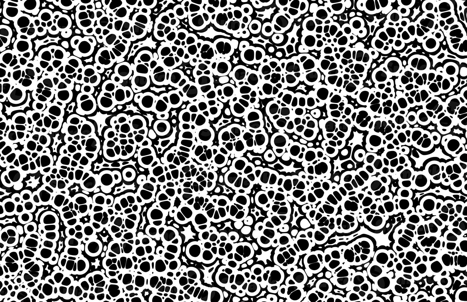 A cluster of random microorganisms