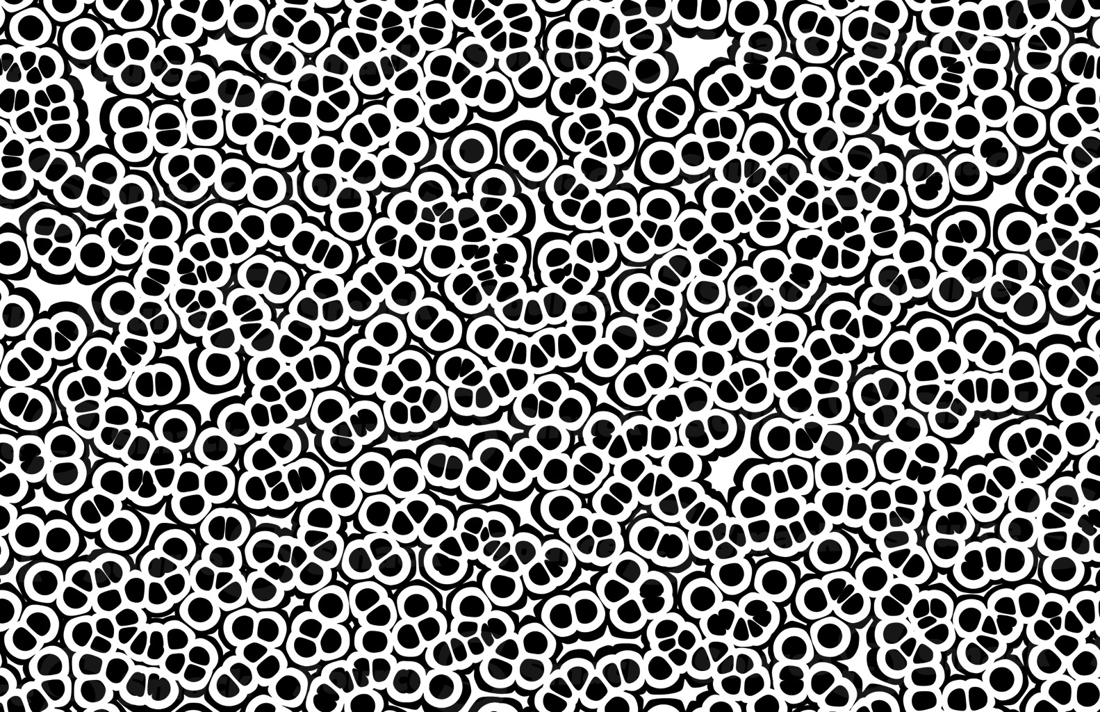 A cluster of random microorganisms