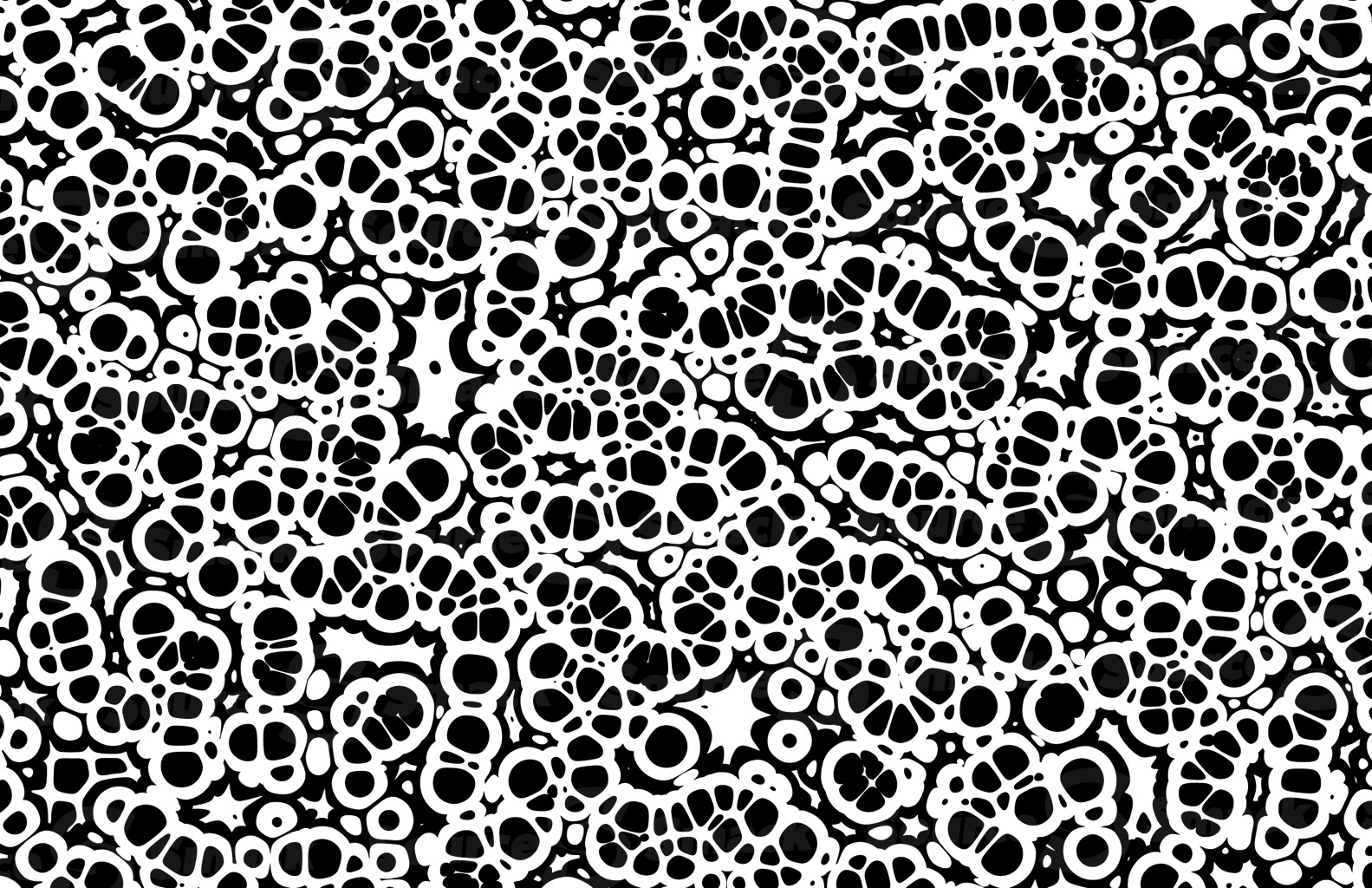 A cluster of random microorganisms