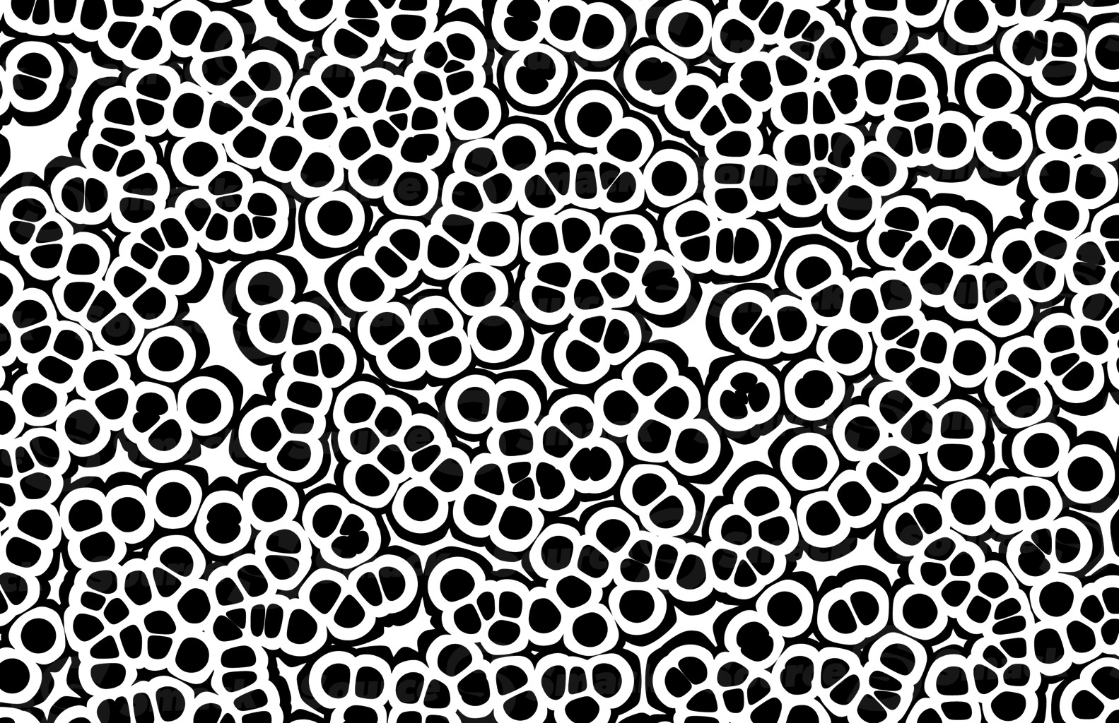A cluster of random microorganisms