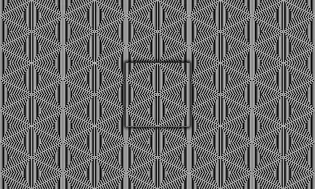 Illusion-style geometric puzzled tile pattern