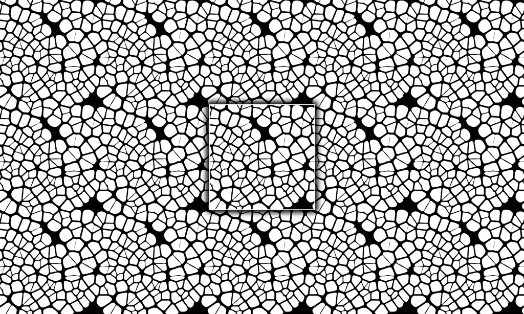 A black and white pebble scaled tile