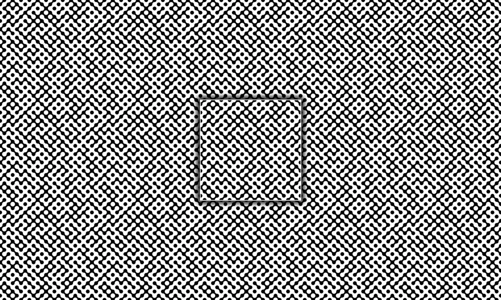 Interlocking tiled curved greyscale pattern