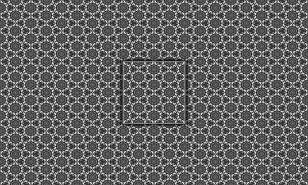 A baroque style-like greyscale patterned tile