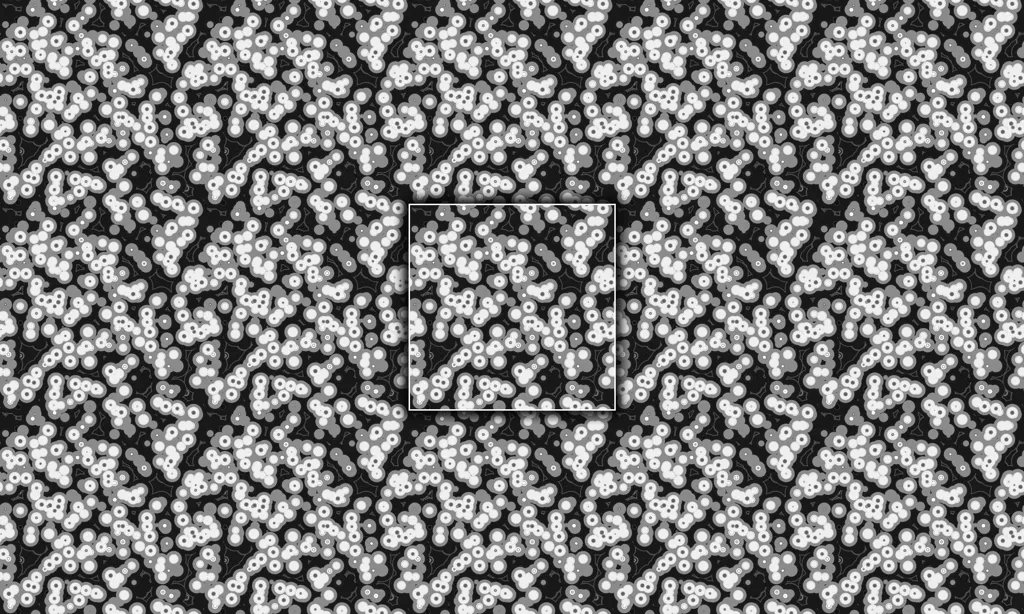 A cluster of bacteria type dots