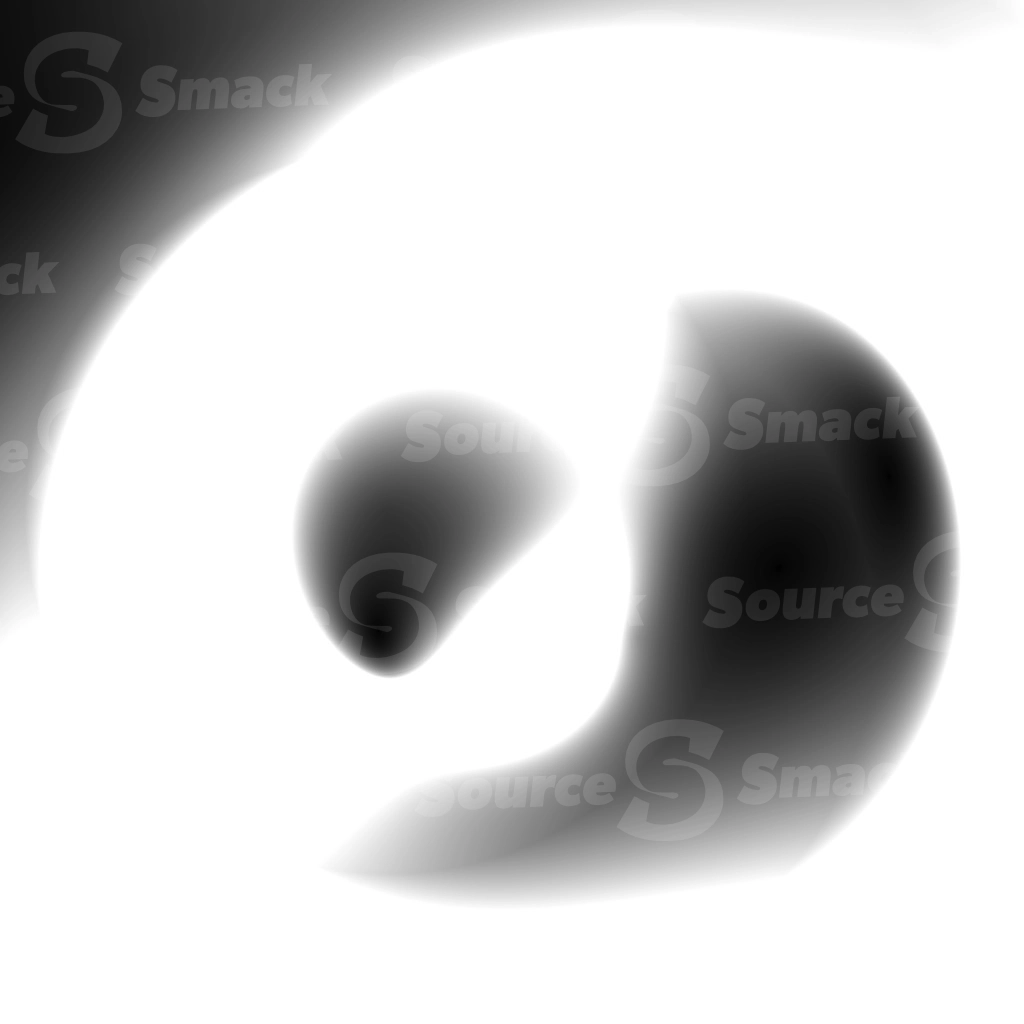 A smooth mask of elliptical light leak of gradient greyscale
