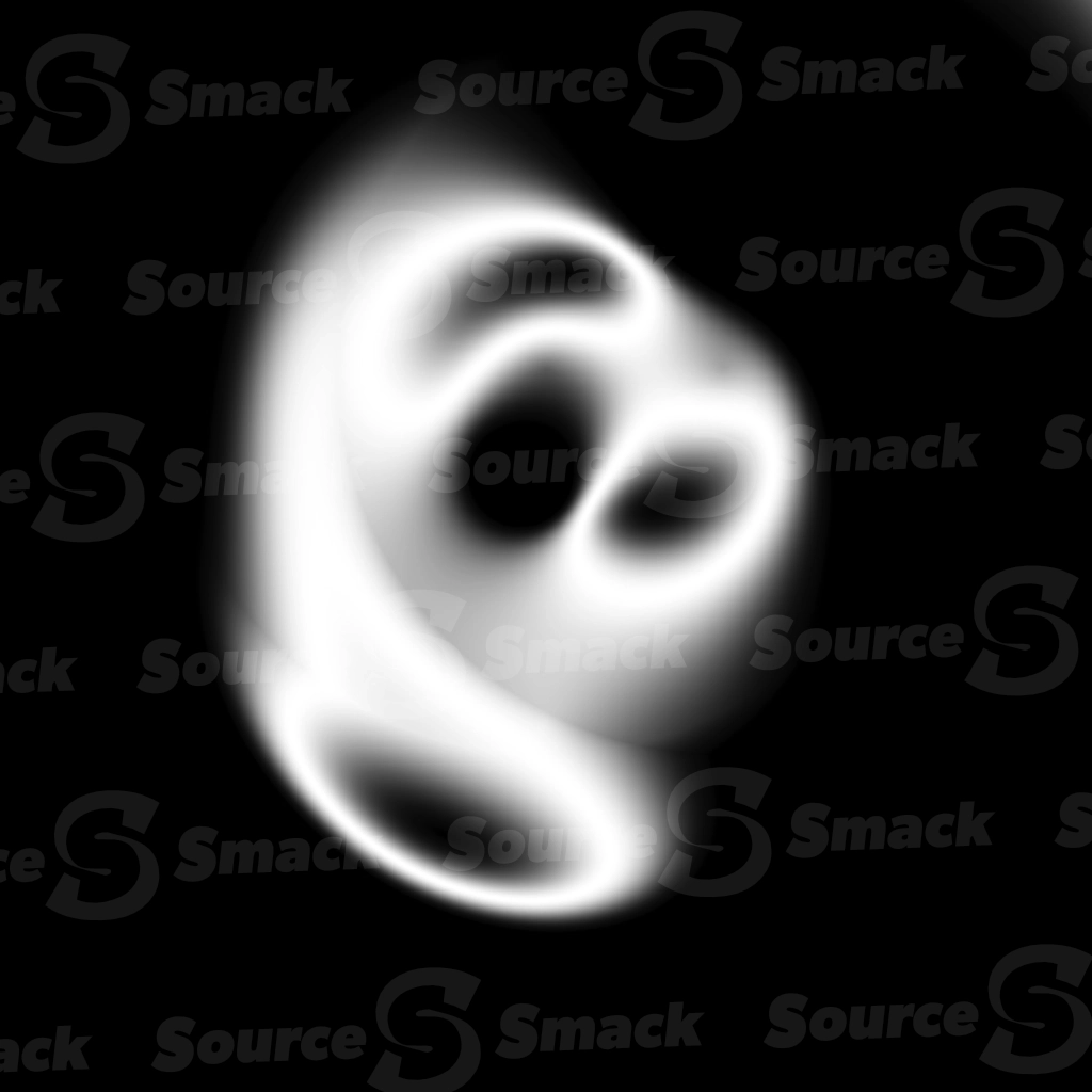 A smooth mask of elliptical light leak of gradient greyscale