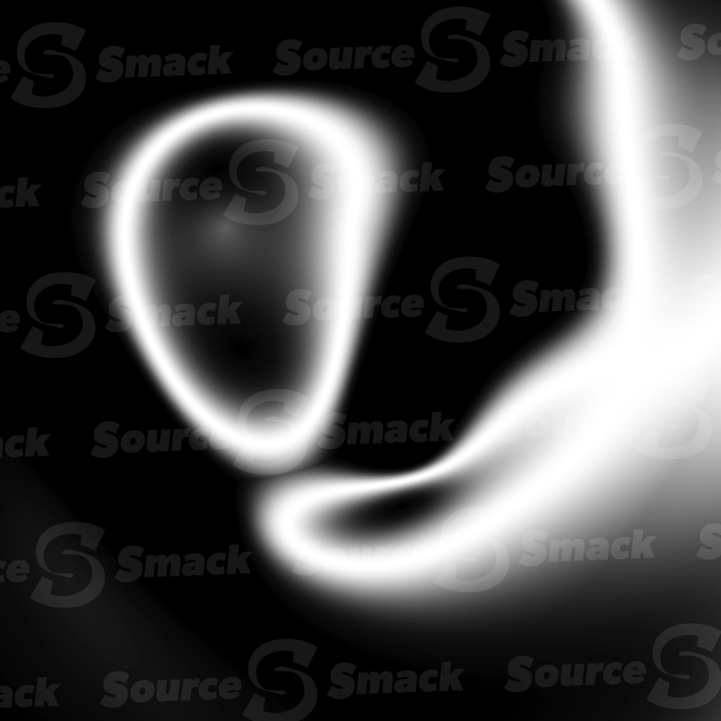 A smooth mask of elliptical light leak of gradient greyscale