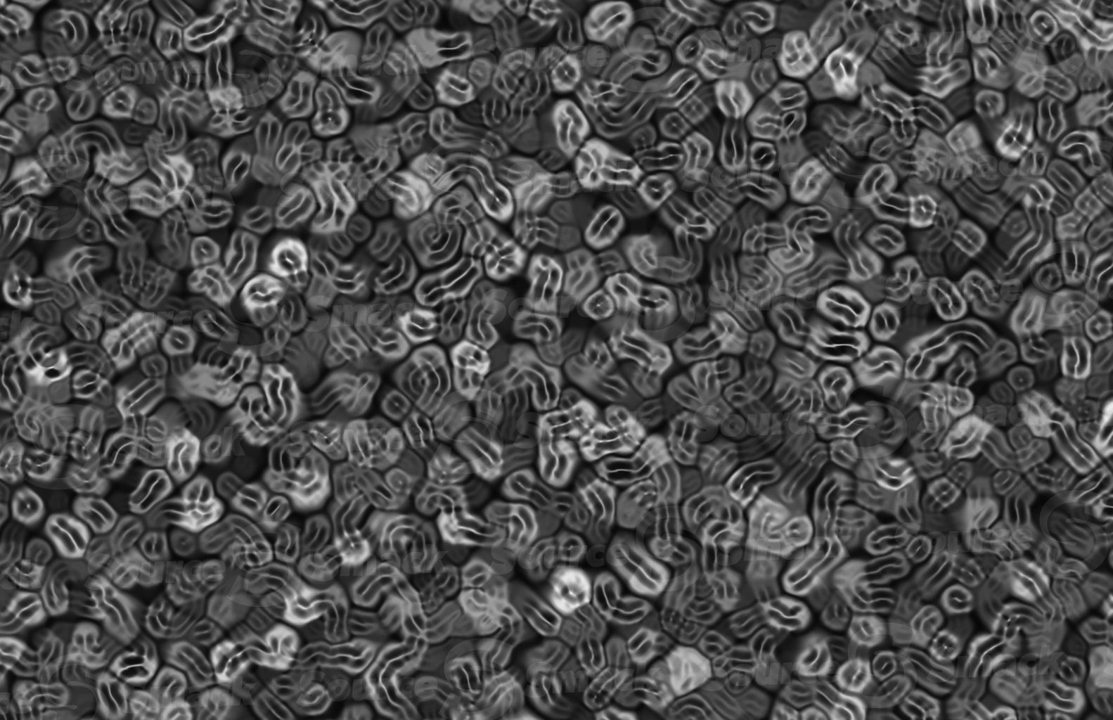 Microscopic cellular organisms clustered together as a overlay template