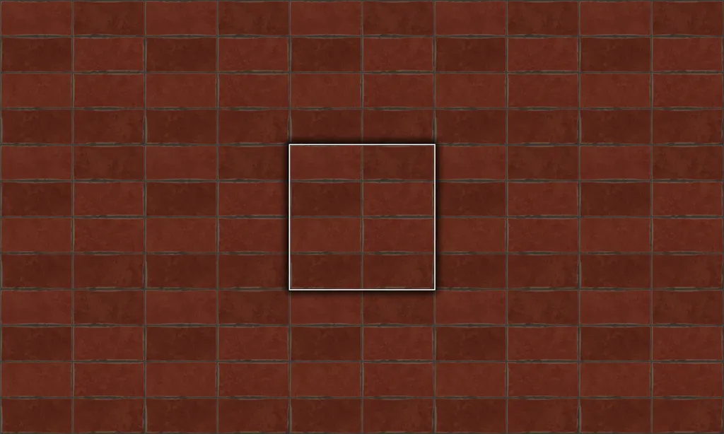 A terracotta tile pattern with rough edges