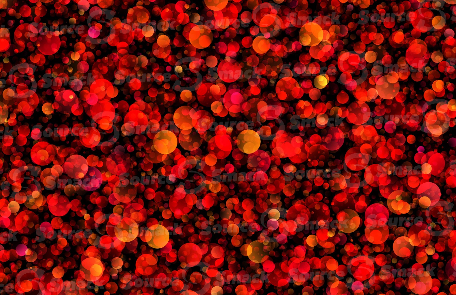 Multiple colorful translucent gradient bubbles splattered randomly