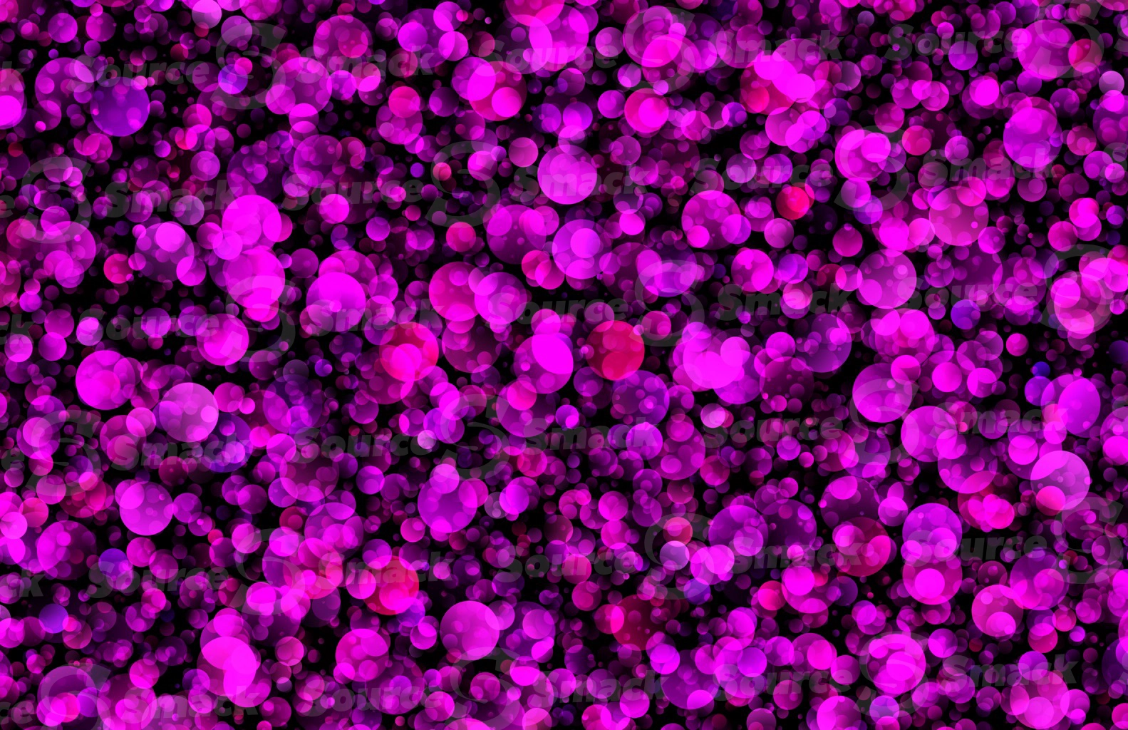 Multiple colorful translucent gradient bubbles splattered randomly