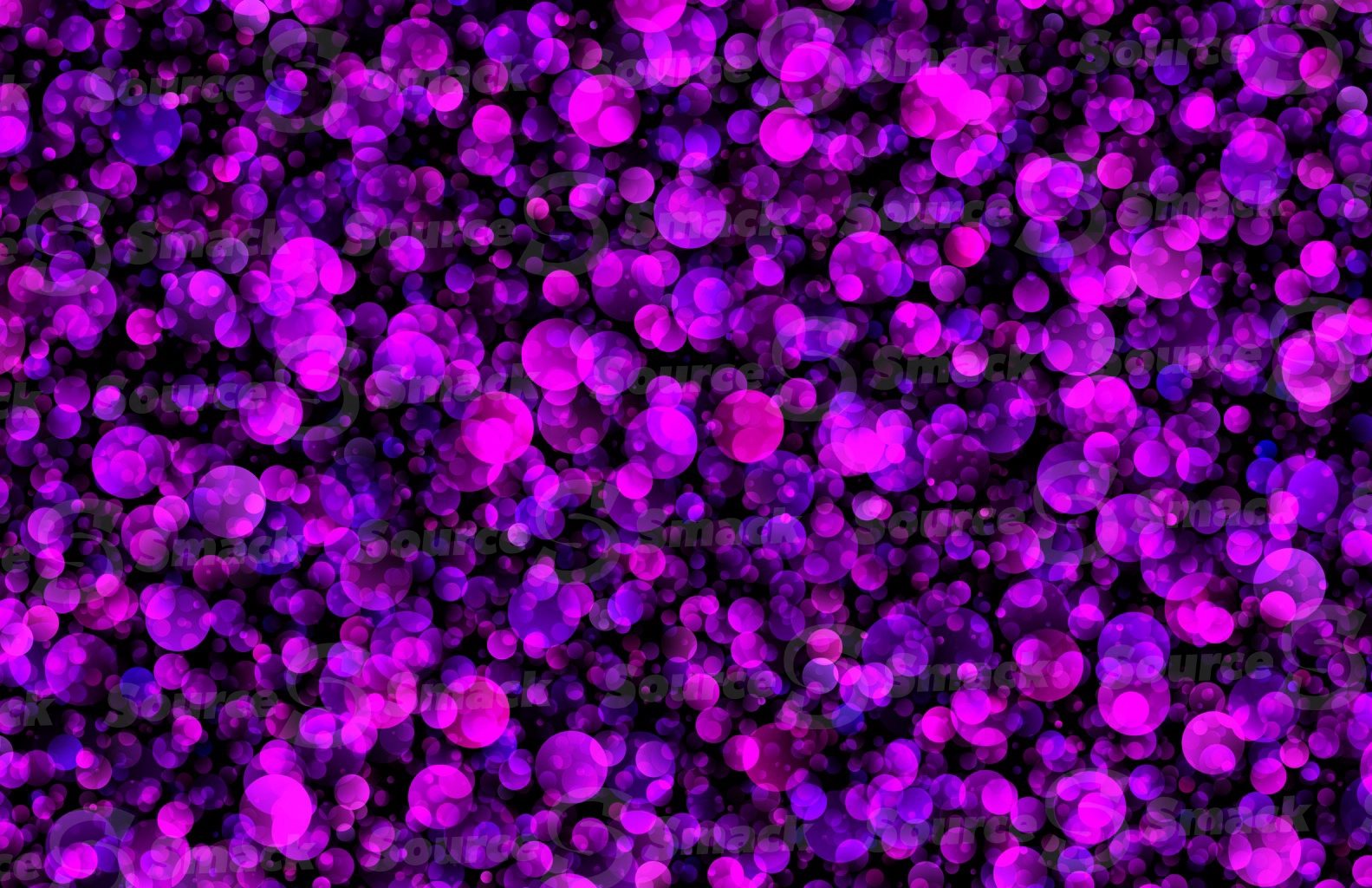 Multiple colorful translucent gradient bubbles splattered randomly