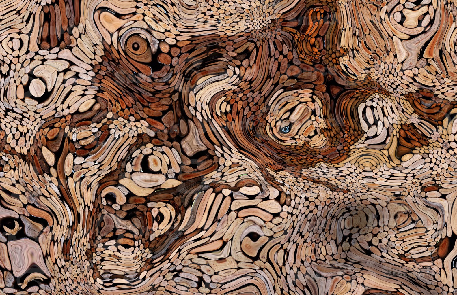 Stretched swirled pattern