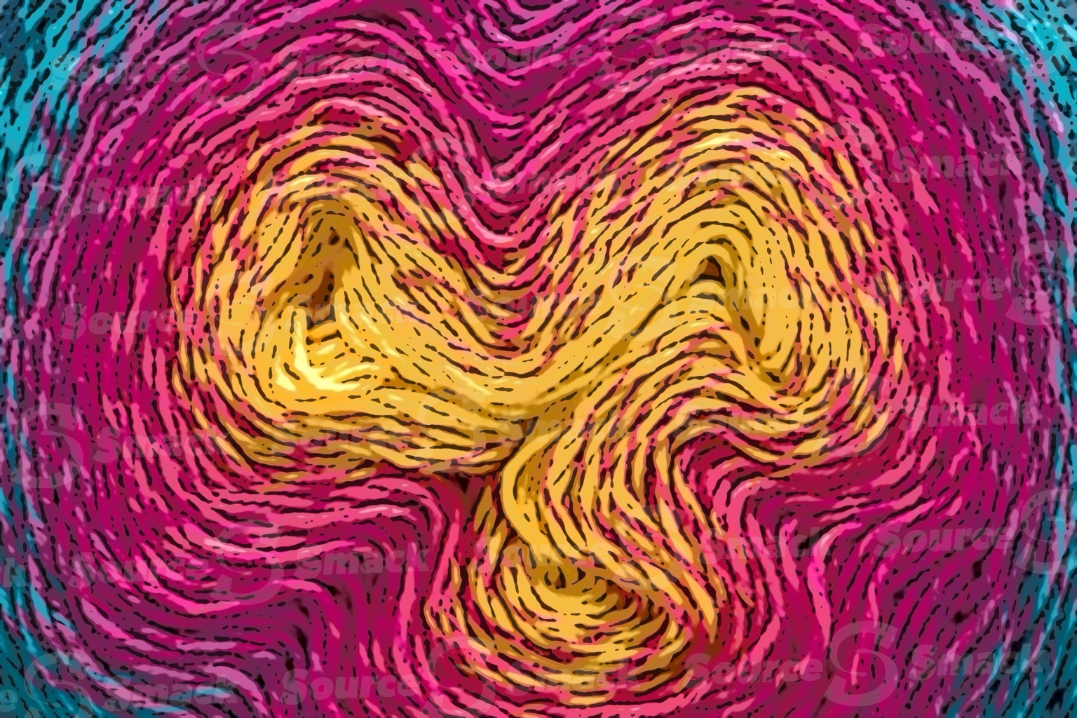 Color core cartoon effect