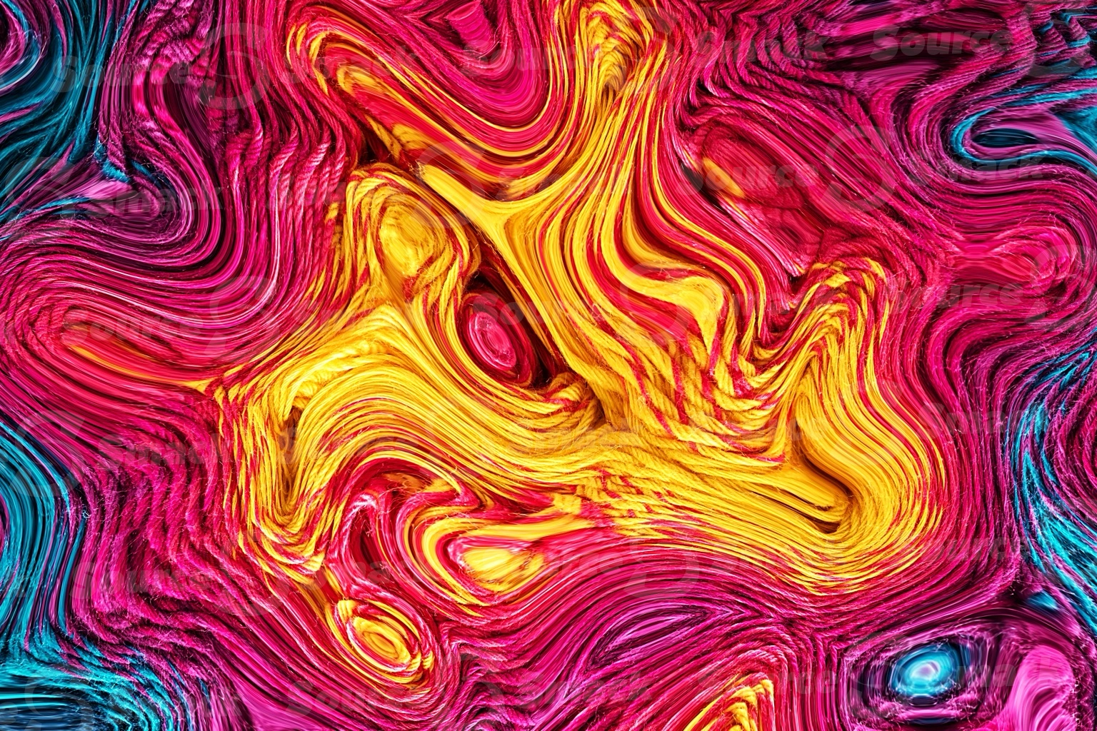 Color core runny smear oil effect