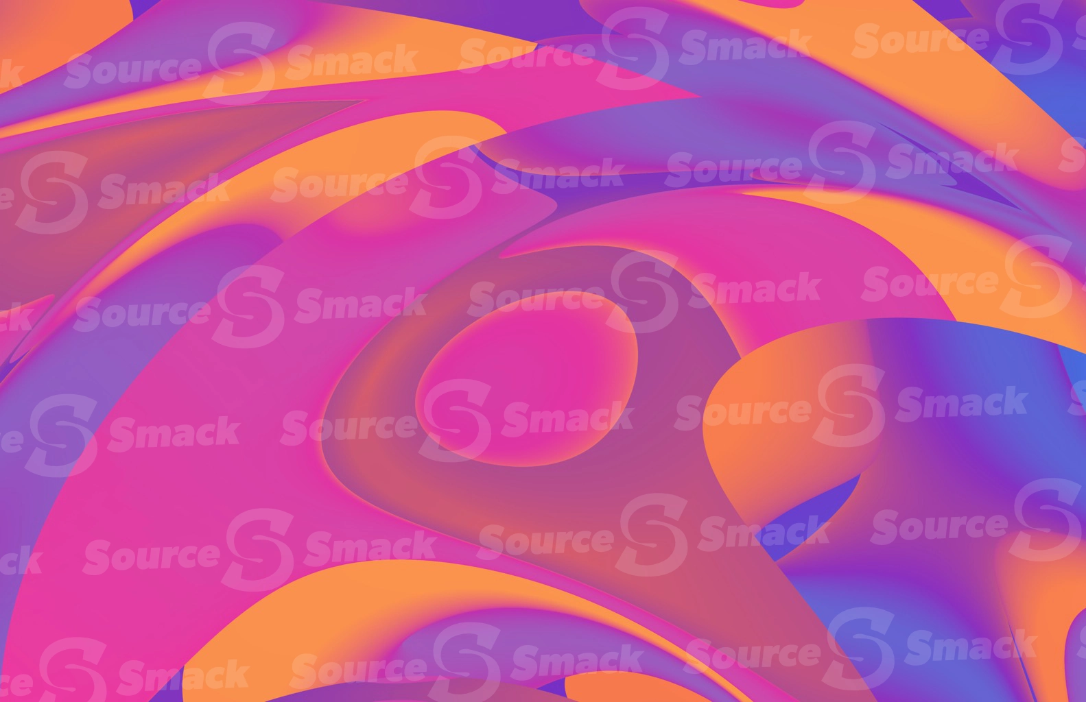 Funky colorful twirled wave