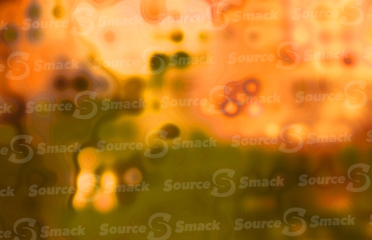 Artistic oil painting spills on canvas