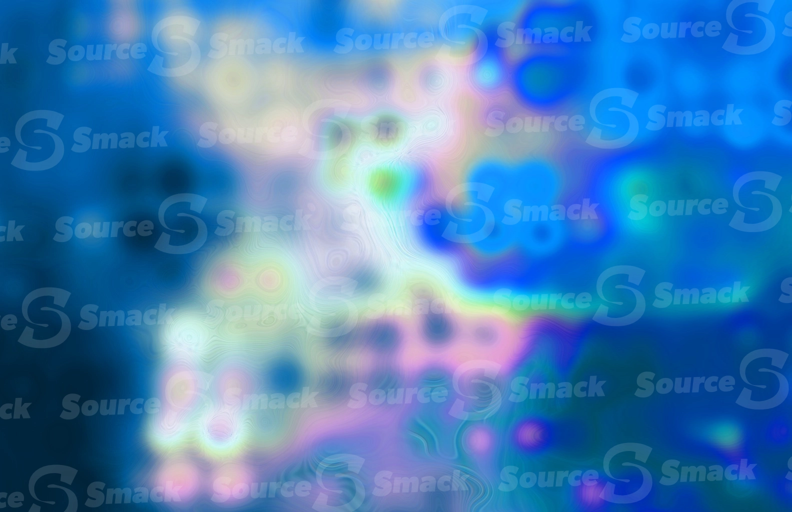 Artistic oil painting spills on canvas