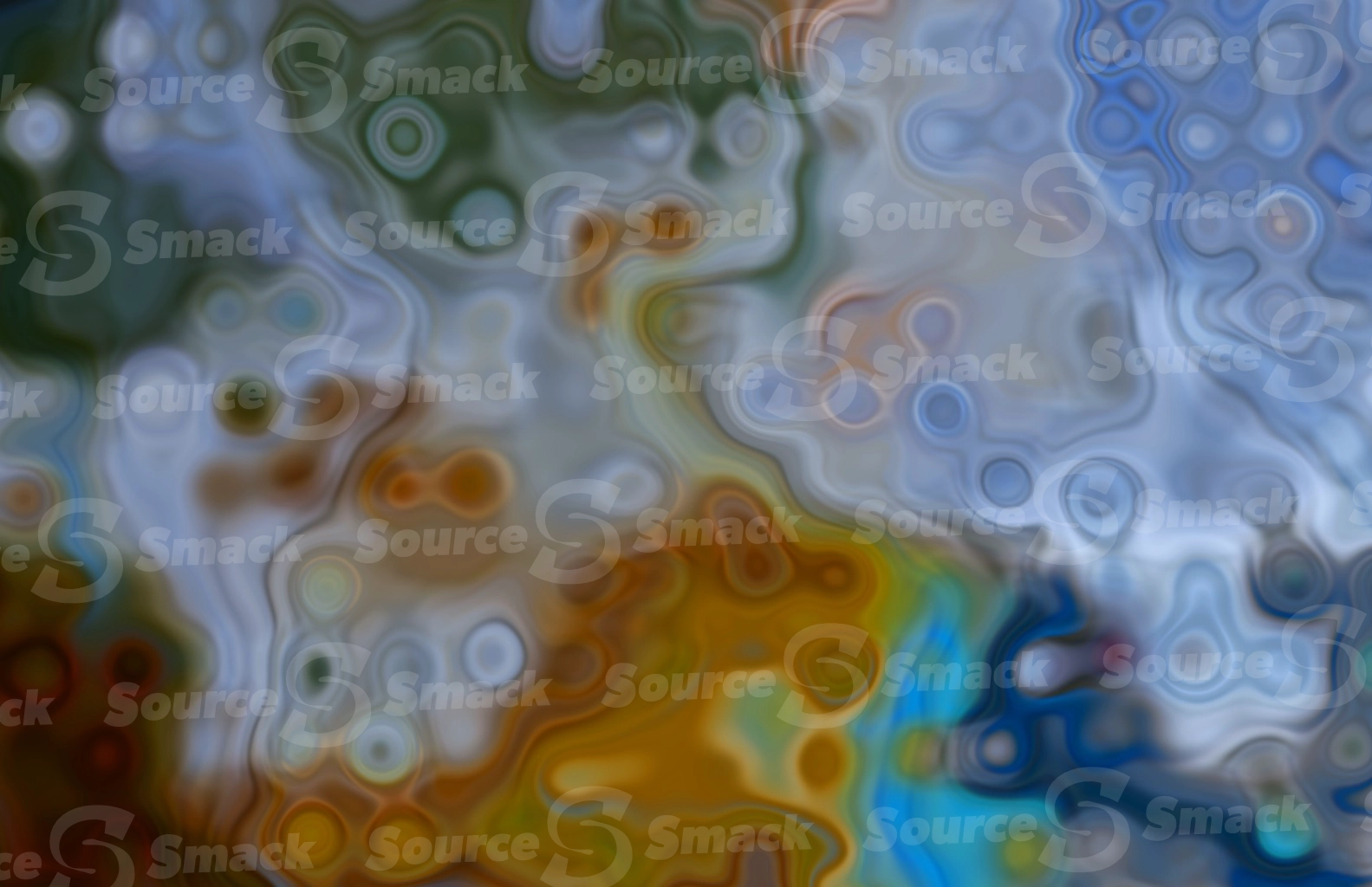 Artistic oil painting spills on canvas