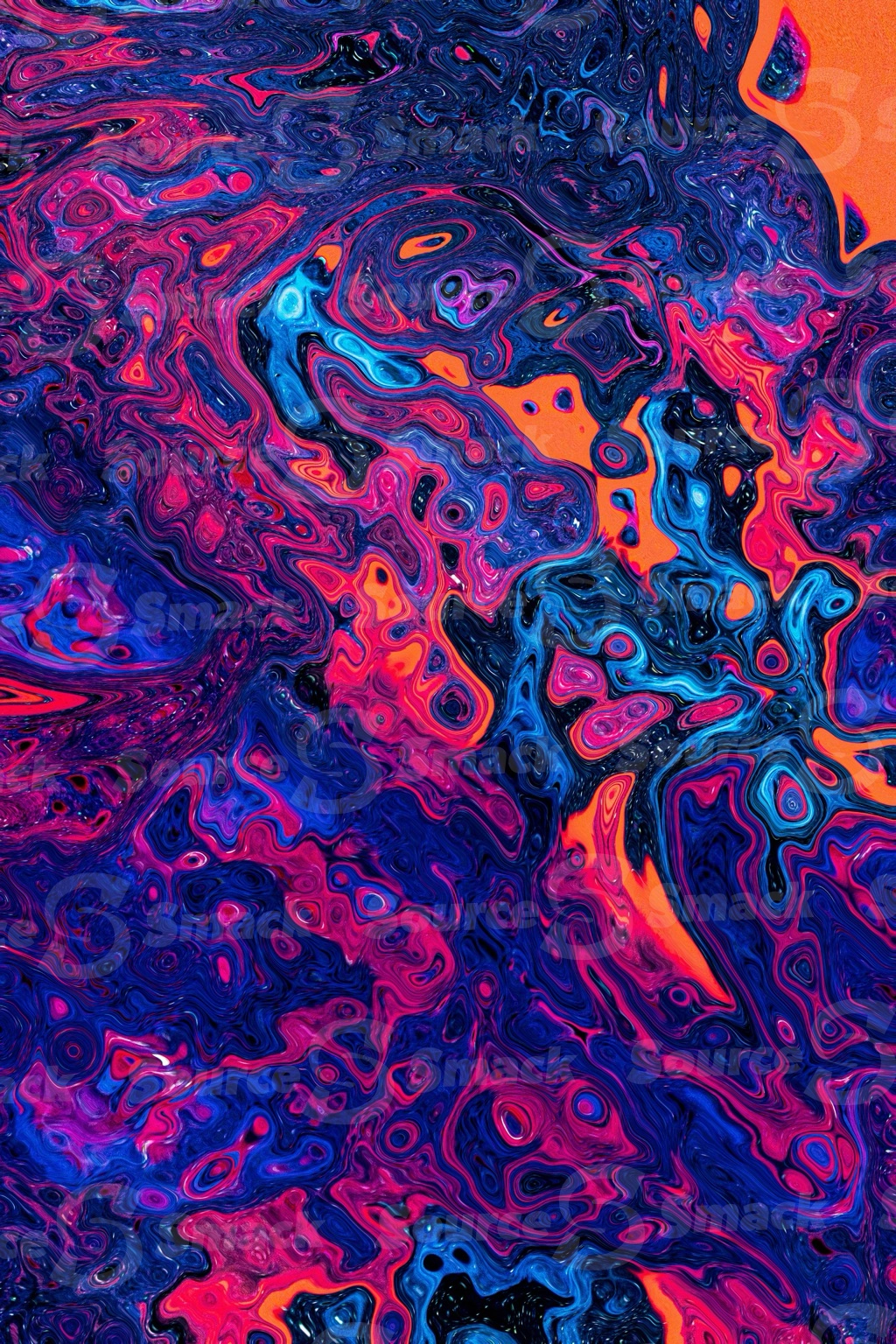 Colorful purple cosmic liquid looking background
