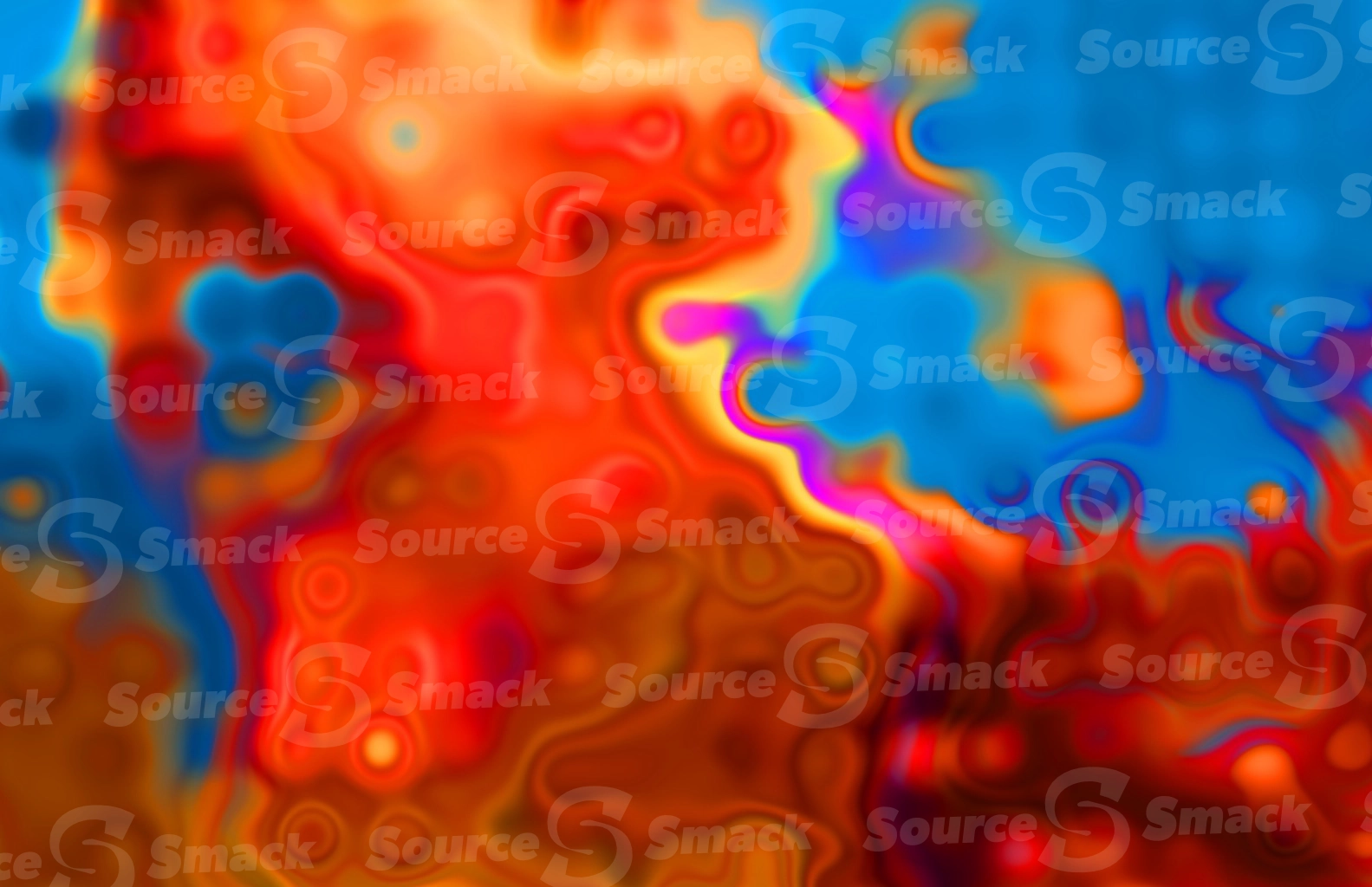 Artistic oil painting spills on canvas