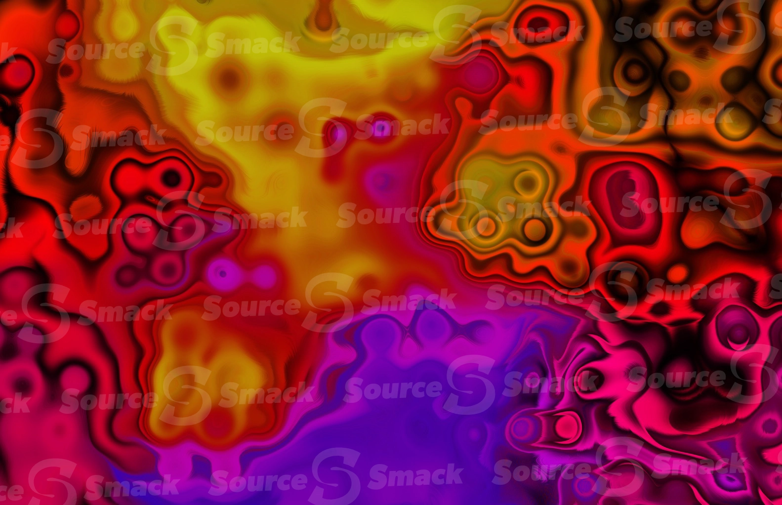 Artistic oil painting spills on canvas