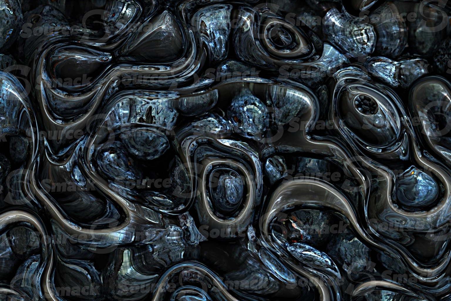 Dark alien slimy skin