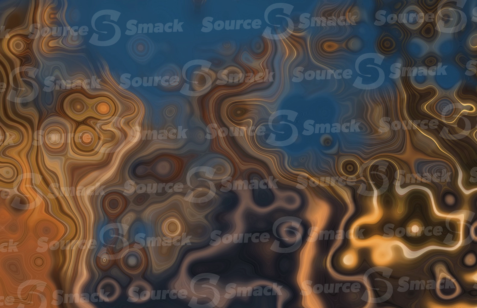 Artistic oil painting spills on canvas