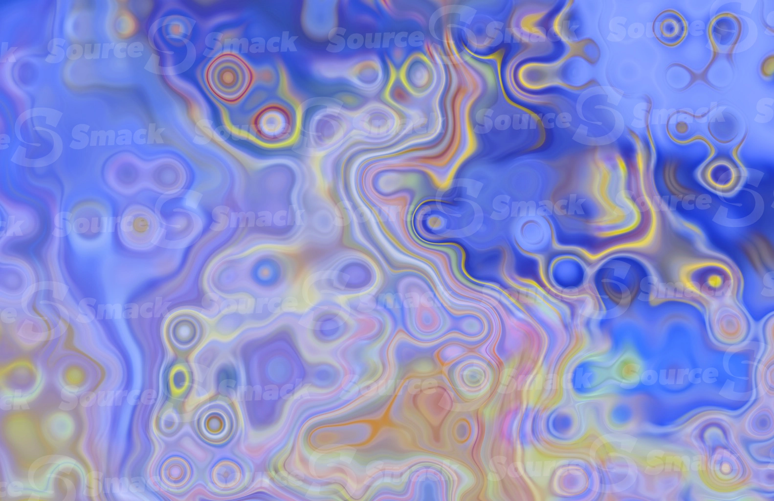 Artistic oil painting spills on canvas