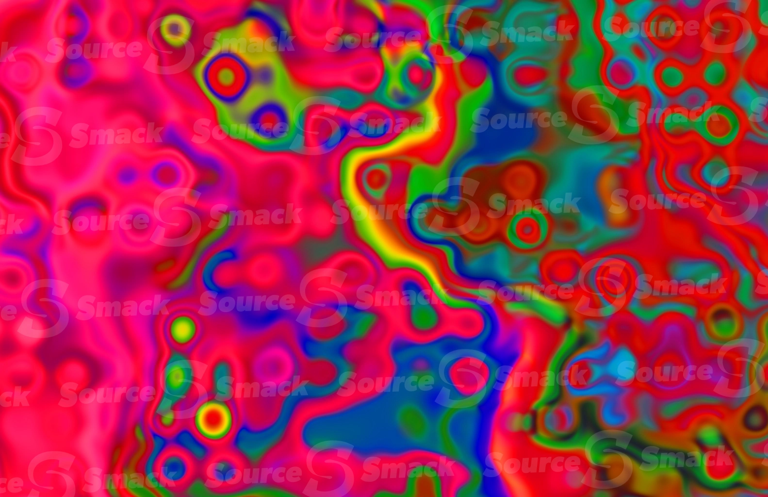 Artistic oil painting spills on canvas