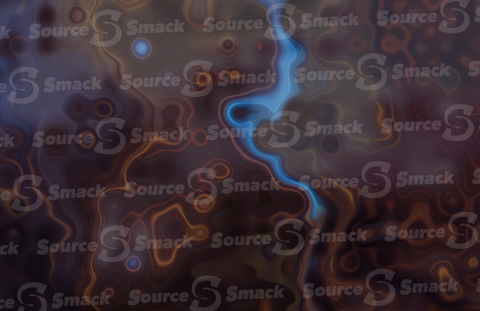 Artistic oil painting spills on canvas