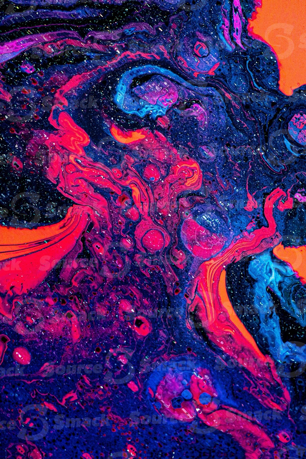 Colorful purple cosmic liquid looking background