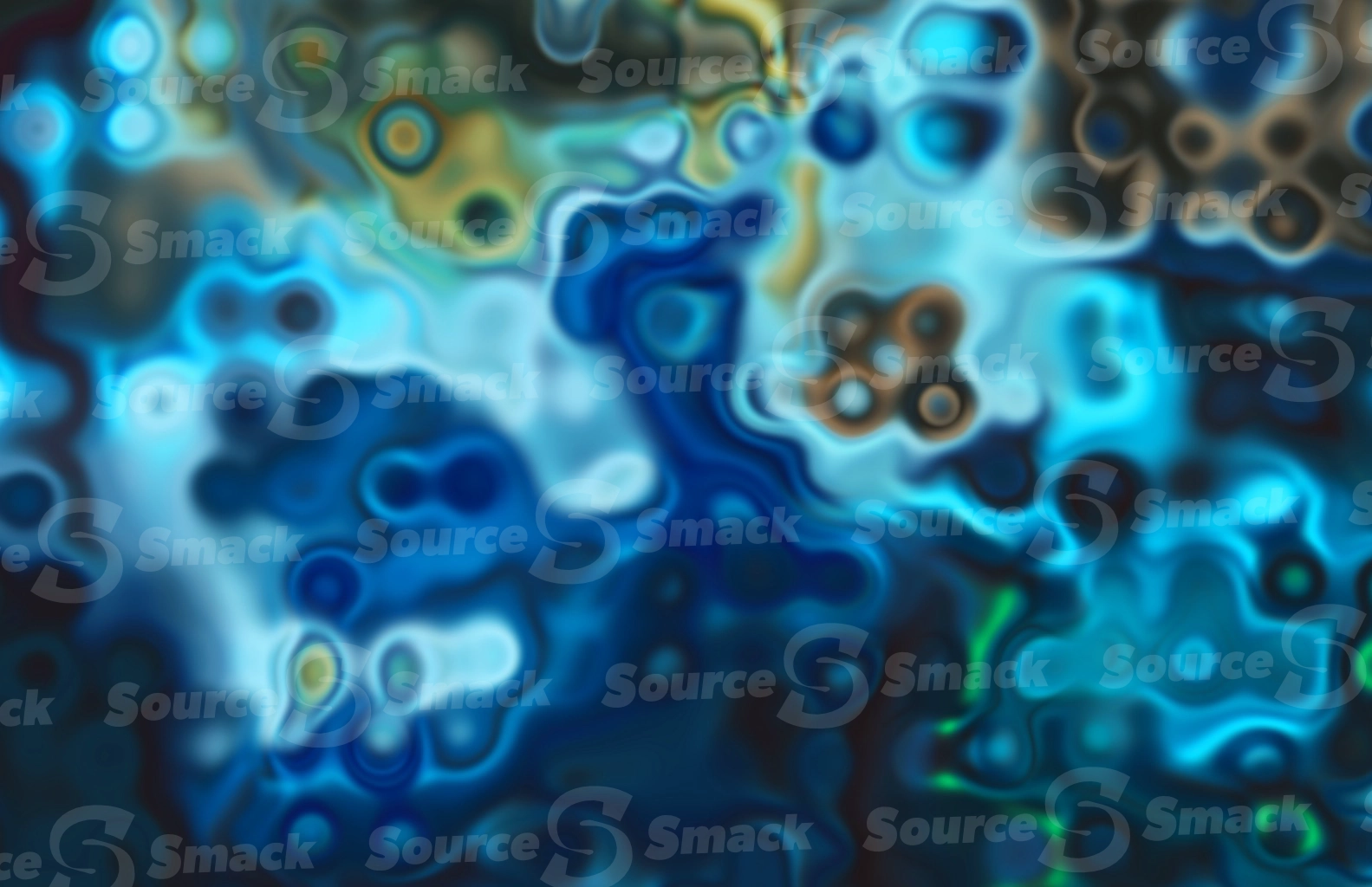 Artistic oil painting spills on canvas