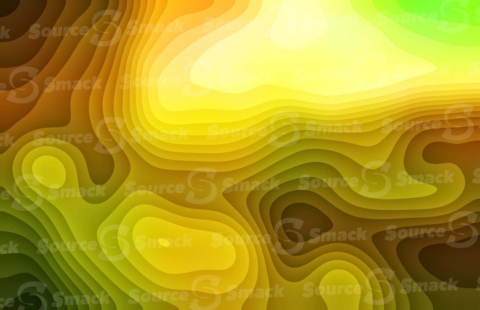 Bright gradient color segmented into layered abstract banded shapes