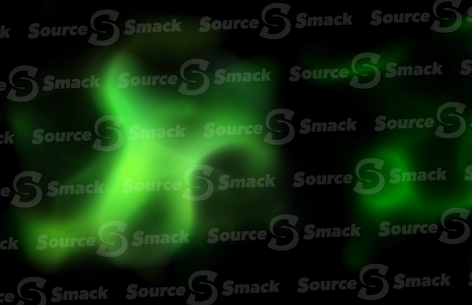 An atmospheric green gas floating in darkness