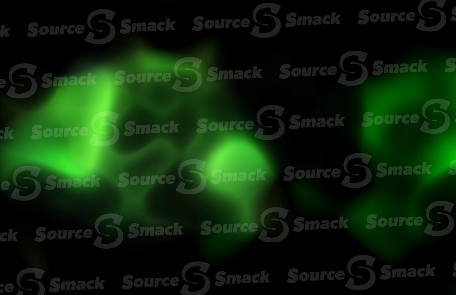 An atmospheric green gas floating in darkness