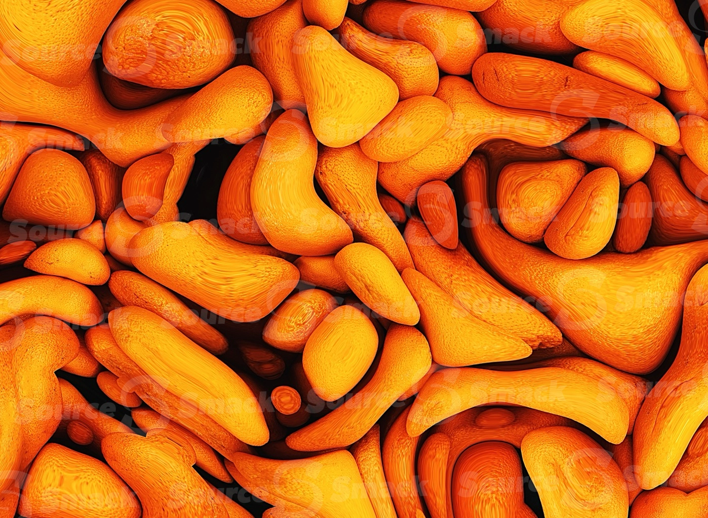 Orange smooth jelly blob background