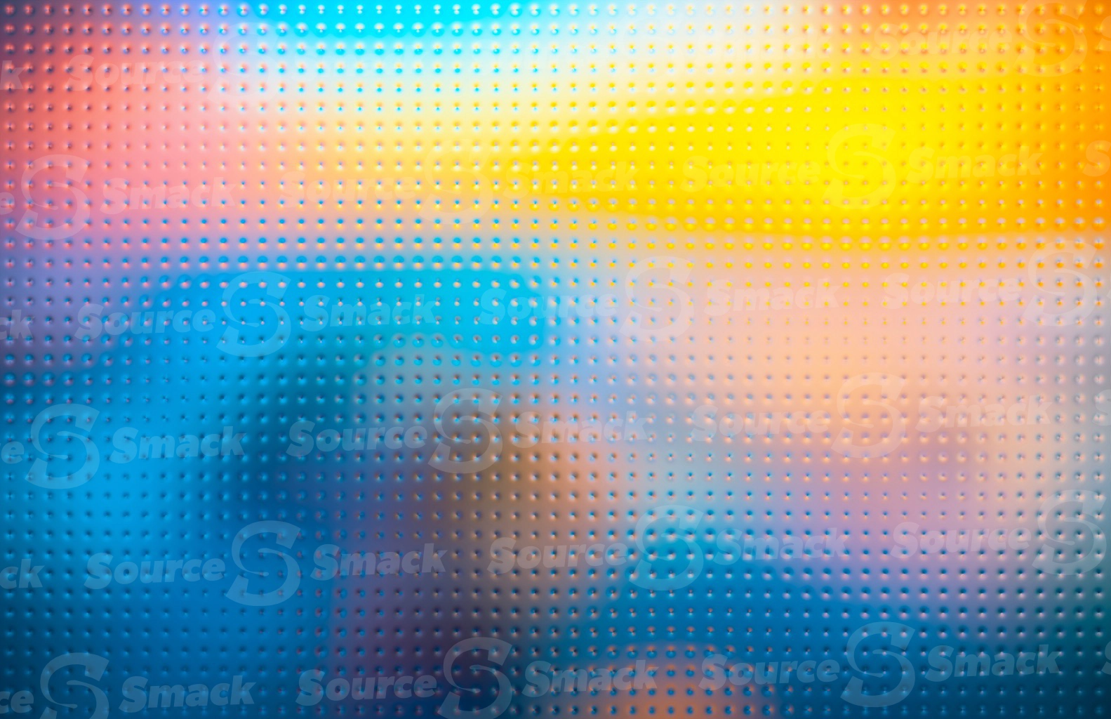 A metallic rivet sheet of gradual lit colors