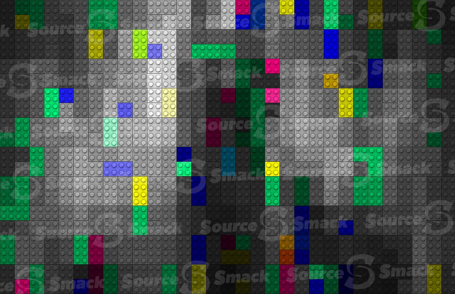 Colored lego patterned canvas