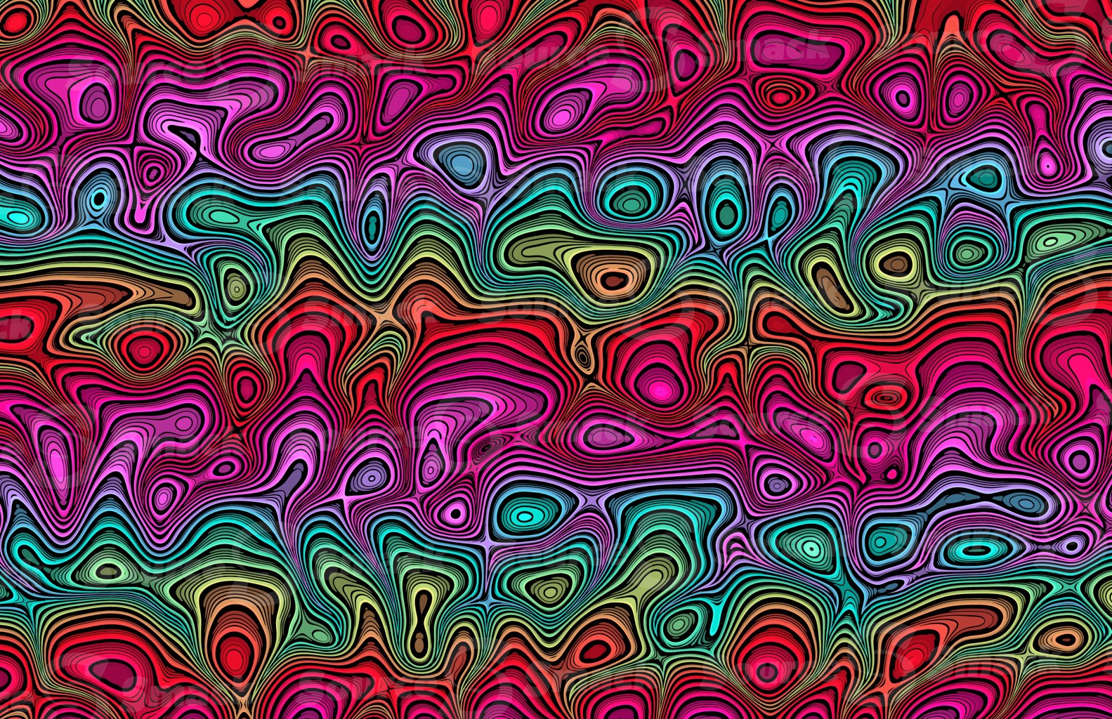 Abstract melted etched pattern in colorful gradients