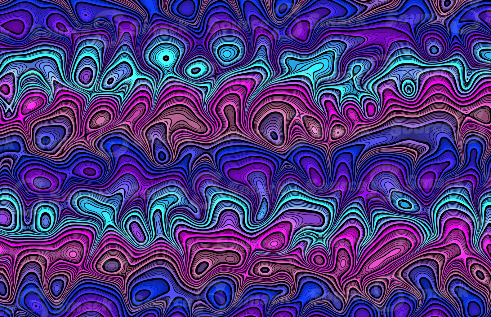 Abstract melted etched pattern in colorful gradients