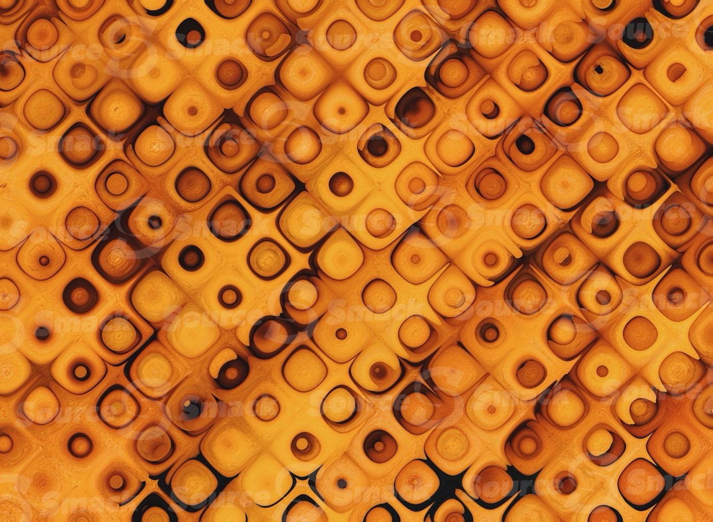 Burned orange glass refraction background