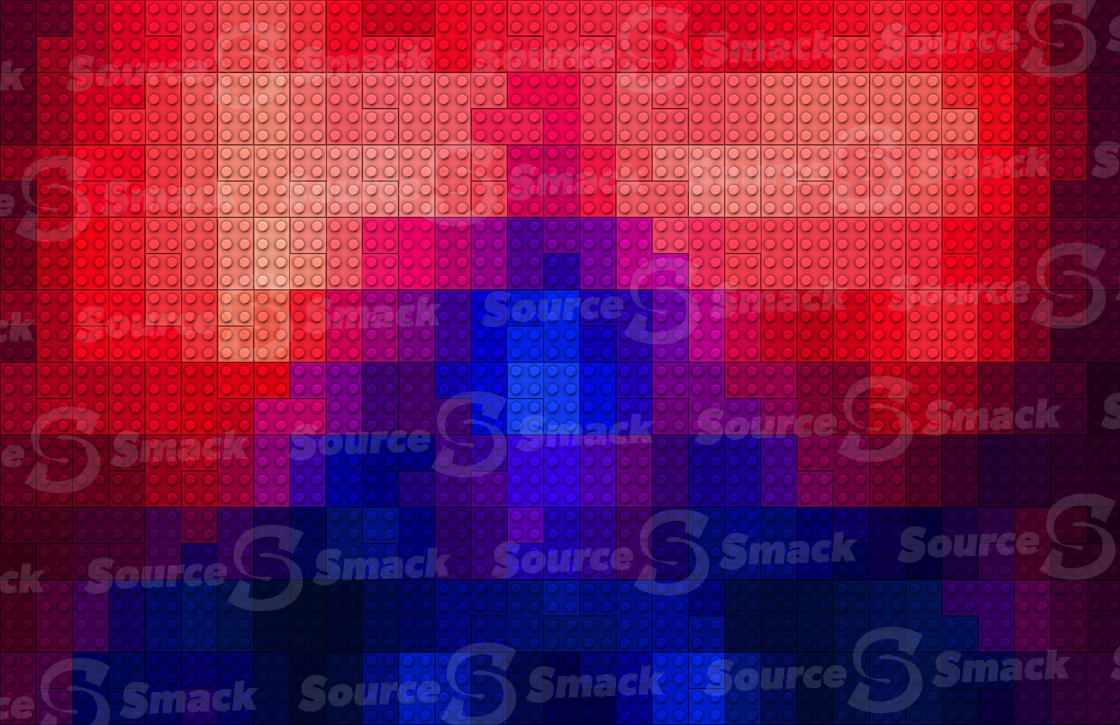Colored lego patterned canvas